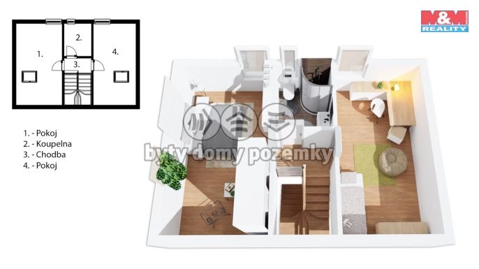 Prodej, Byt 3+kk, Černá v Pošumaví