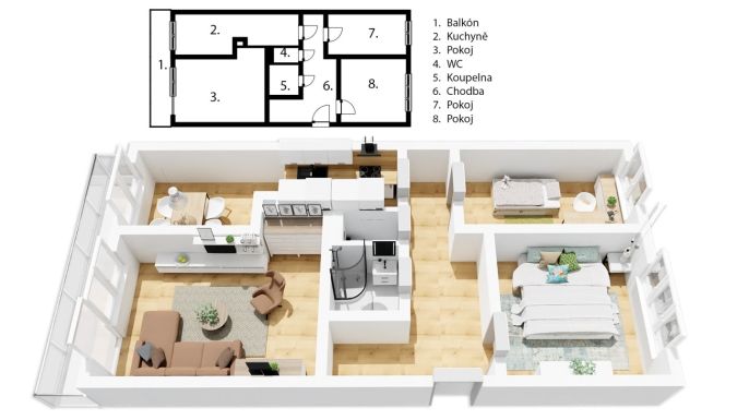 Prodej, Byt 3+1, Praha