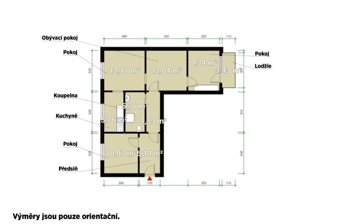 Pronájem, Byt 4+1, Lesná