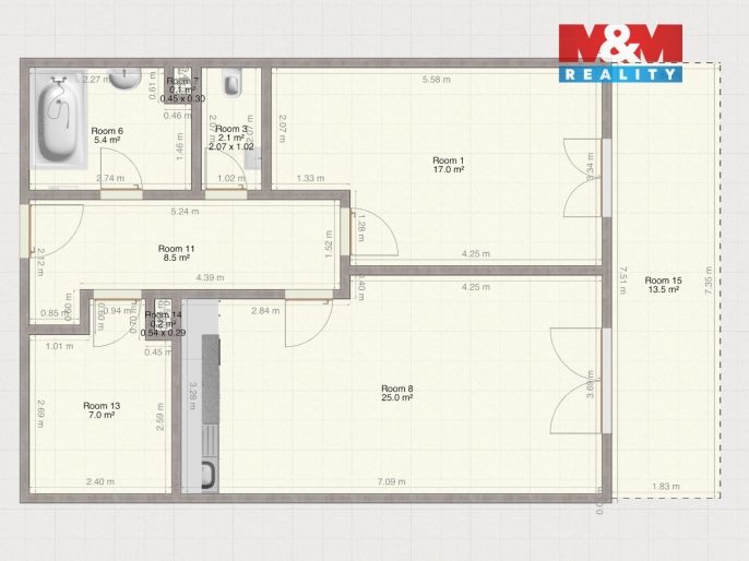 Pronájem, Byt 2+kk, Plzeň