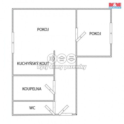 Pronájem, Byt 2+1, Most