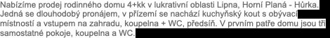 Prodej, Rodinný dům, Horní Planá