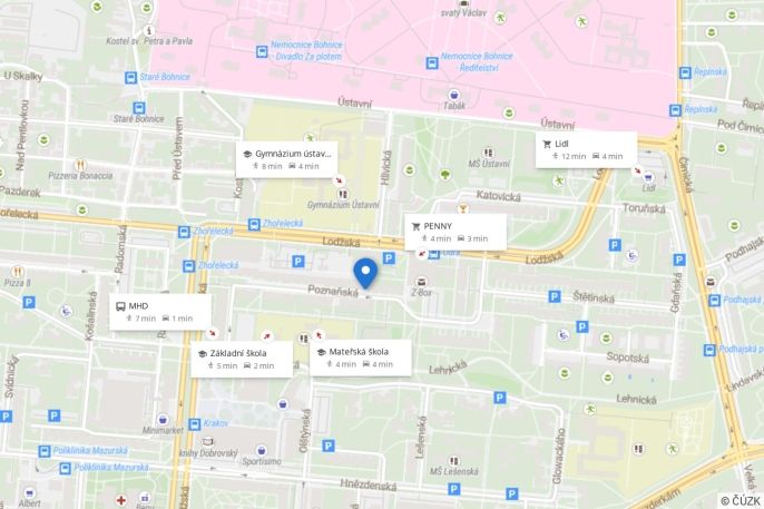 Pronájem, Byt 2+kk, Praha