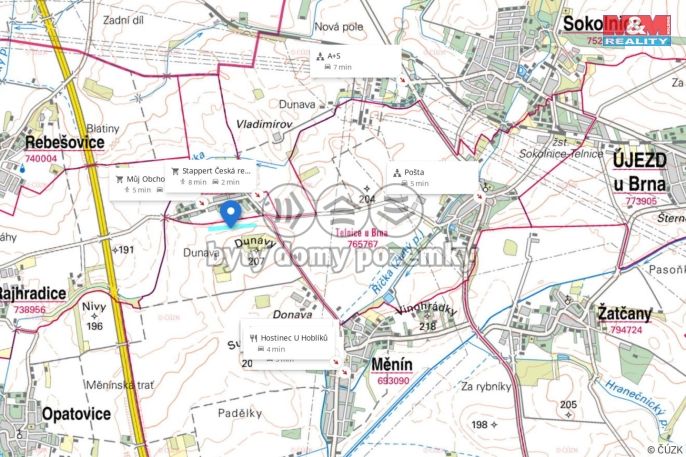 Prodej, Pole, Měnín