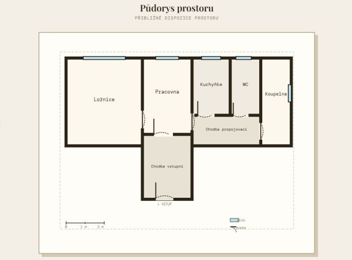 Pronájem, Byt 2+kk, Řehlovice