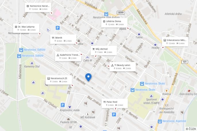 Pronájem, Byt 1+1, Neratovice