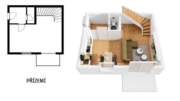 Prodej, Byt 3+kk, Klínec