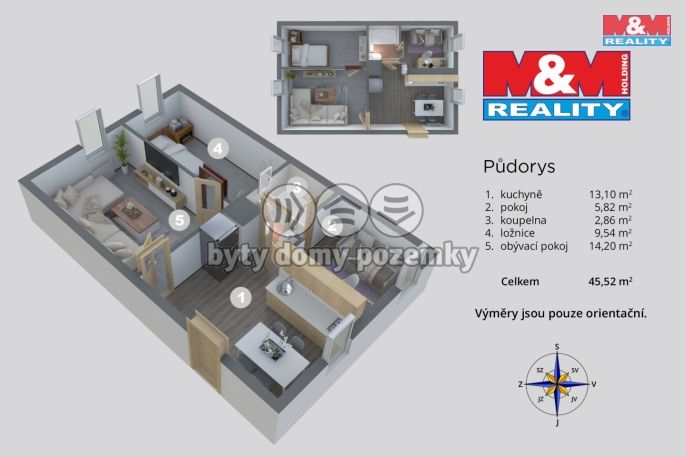 Prodej, Byt 3+1, Děčín