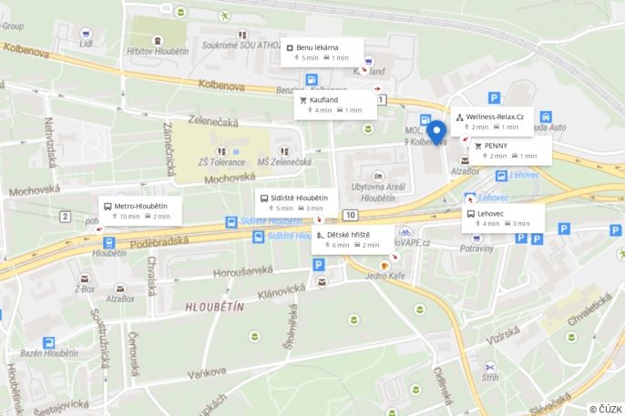 Pronájem, Byt 2+kk, Praha