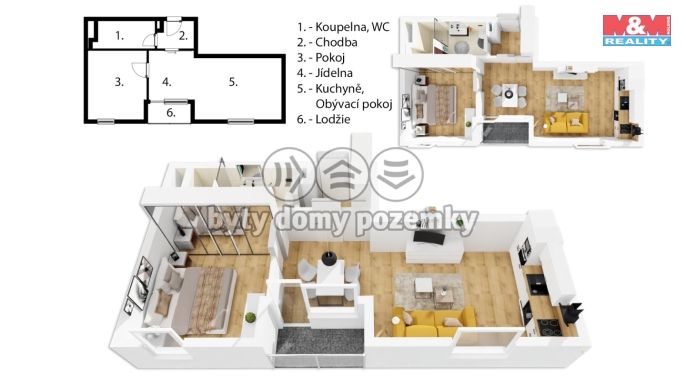 Prodej, Byt 2+kk, Černý Důl