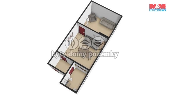 Pronájem, Byt 2+kk, Habry