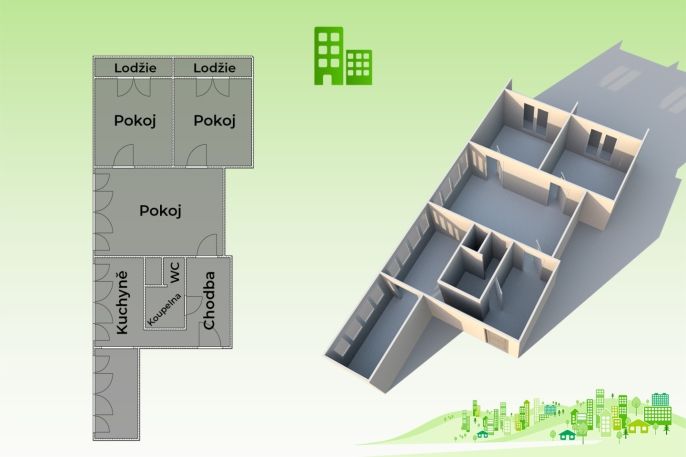 Prodej, Byt 4+kk, Ostrava
