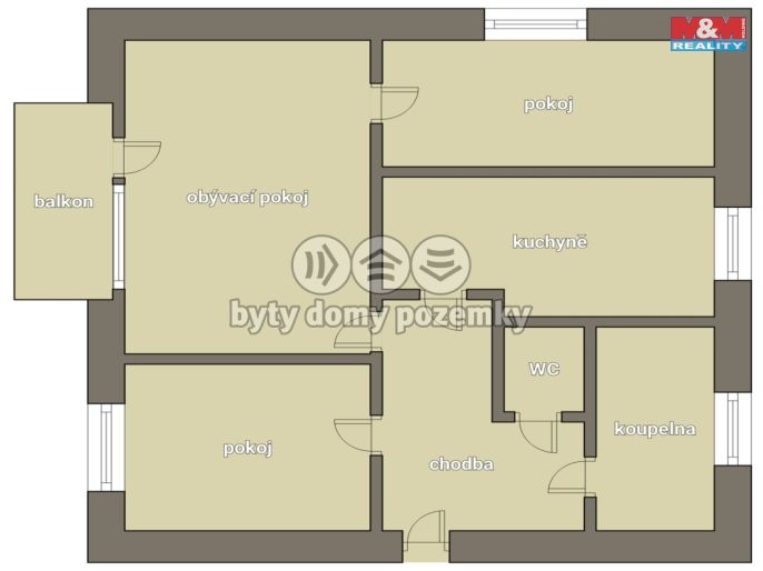 Prodej, Byt 3+1, Studený