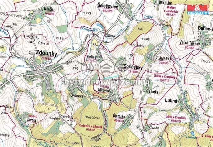 Prodej, Pole, Soběsuky