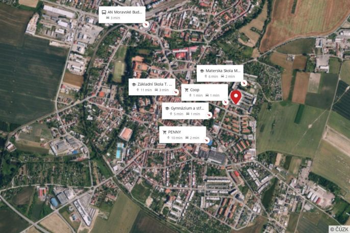 Pronájem, Byt 2+1, Moravské Budějovice