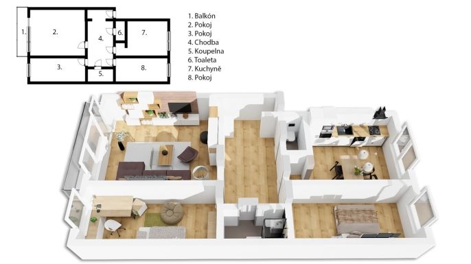 Prodej, Byt 3+1, Praha