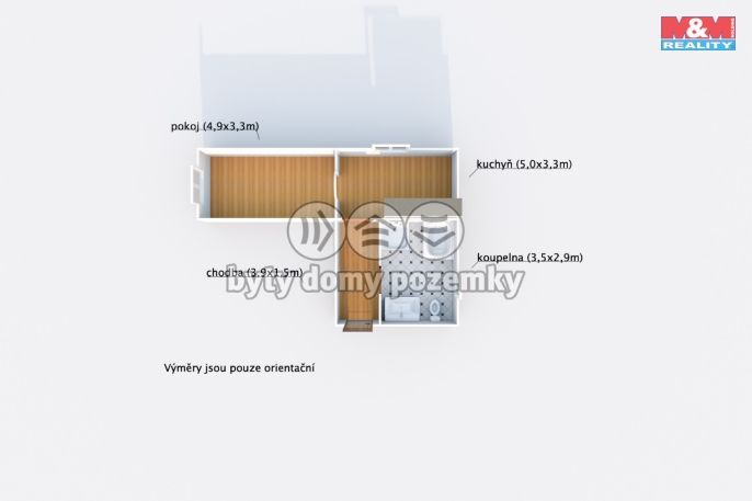 Pronájem, Byt 2+1, Janovice nad Úhlavou