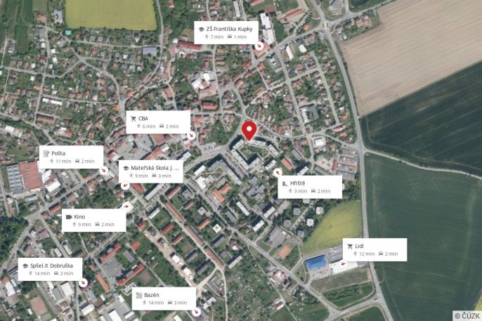 Pronájem, Byt 1+1, Dobruška