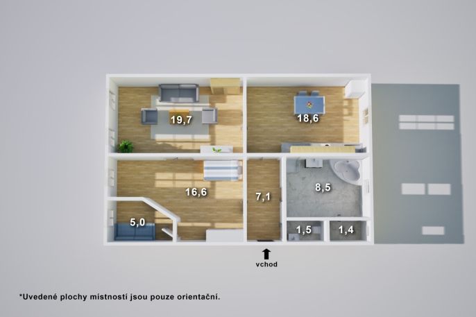 Prodej, Byt 3+kk, Teplice