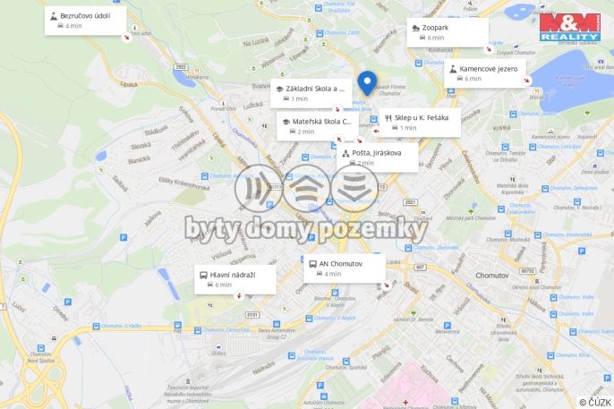 Pronájem, Byt 2+1, Chomutov