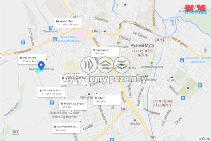 Prodej, Pozemek k bydlení, Vysoké Mýto