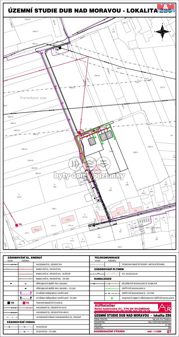 Prodej, Pozemek k bydlení, Dub nad Moravou
