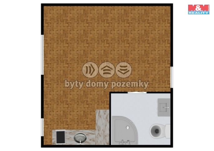 Pronájem, Byt 1+kk, Praha