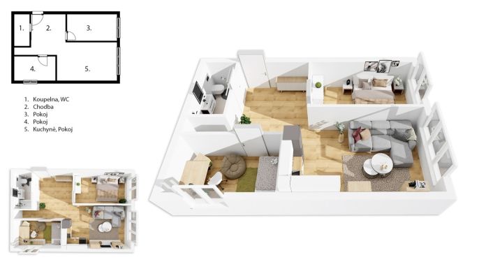 Prodej, Byt 2+kk, Praha