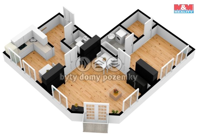 Pronájem, Byt 2+1, Praha