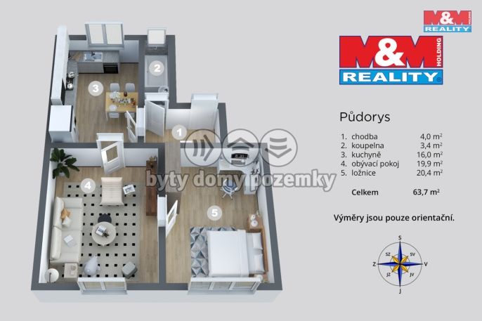 Prodej, Byt 2+1, Děčín