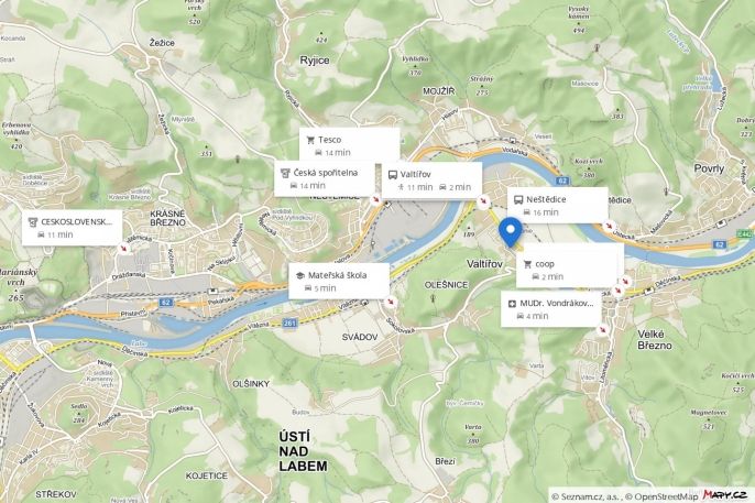 Pronájem, Byt 1+1, Velké Březno