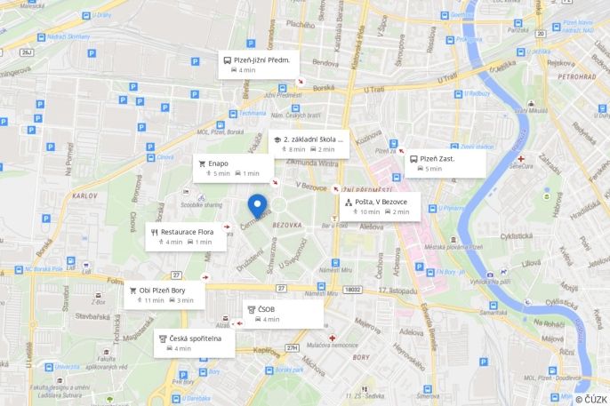 Pronájem, Byt 3+kk, Plzeň