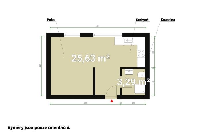 Pronájem, Byt 1+kk, Plzeň