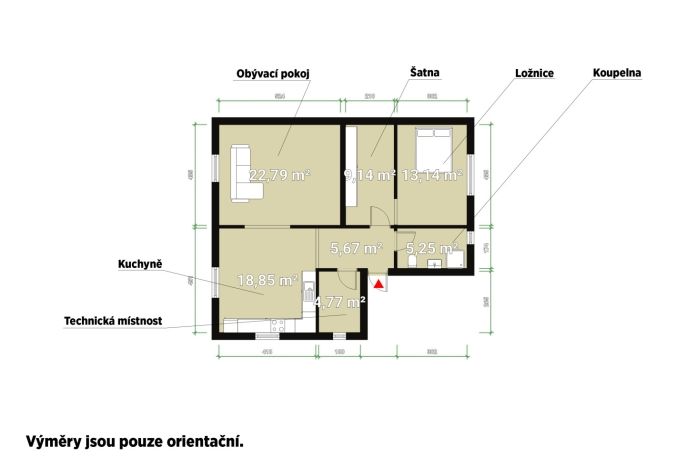 Pronájem, Byt 3+kk, Plzeň