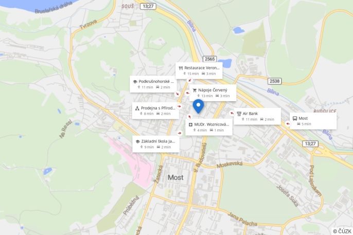 Pronájem, Byt 2+1, Most