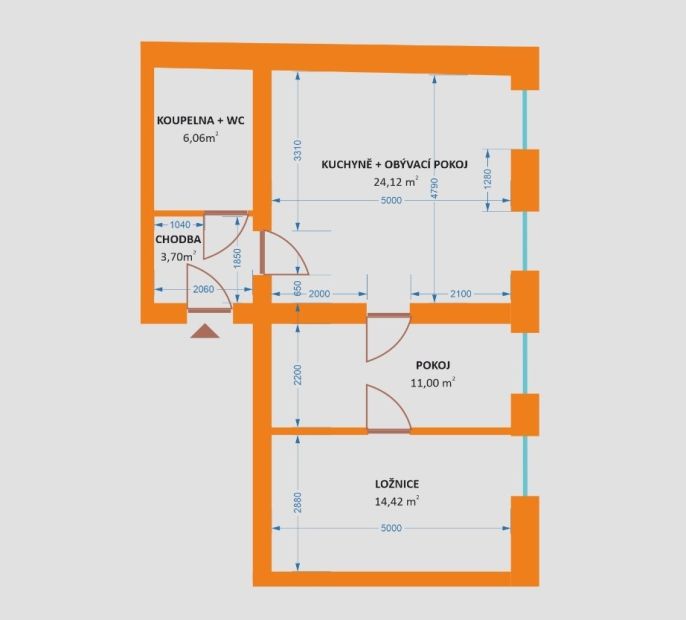 Pronájem, Byt 3+kk, Bzenec