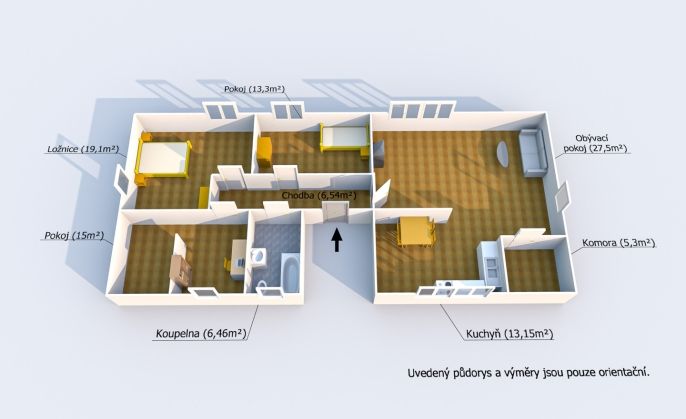 Prodej, Byt 4+kk, Vejprnice