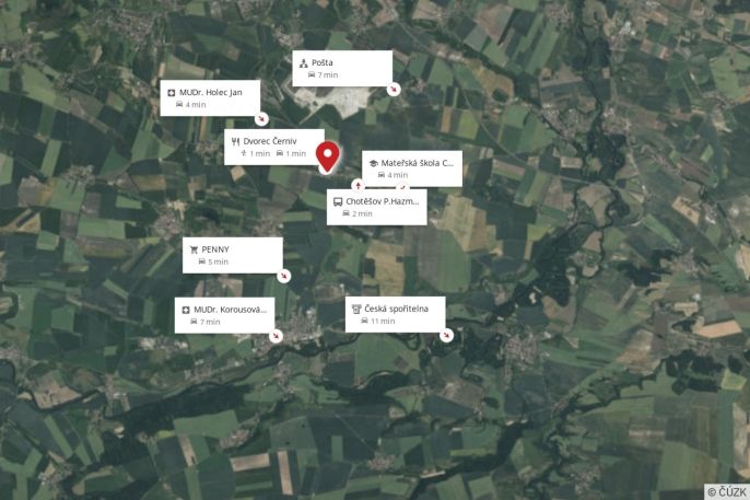 Pronájem, Byt 1+kk, Černiv
