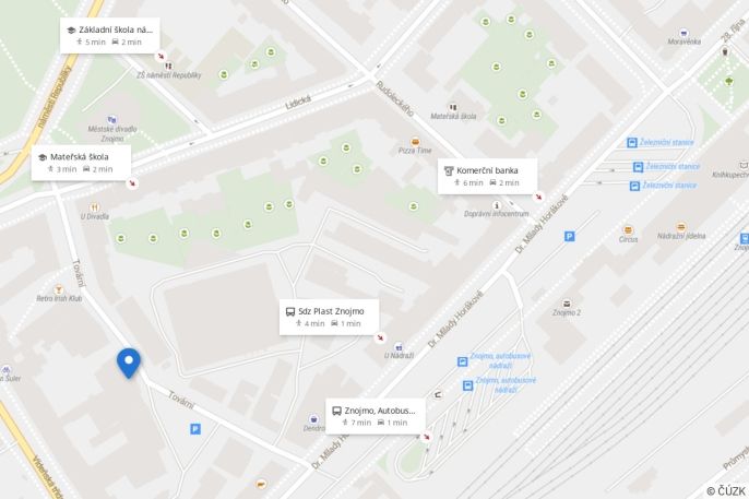 Pronájem, Byt 1+kk, Znojmo