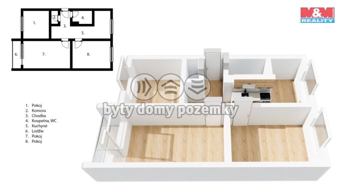Prodej, Byt 3+1, Ústí nad Labem