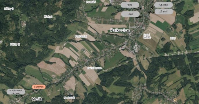 Prodej, Pozemek k bydlení, Palkovice