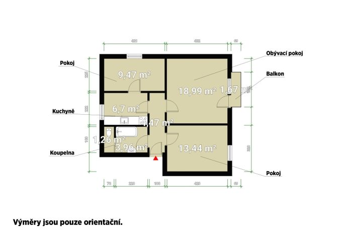 Prodej, Byt 3+1, Strážov