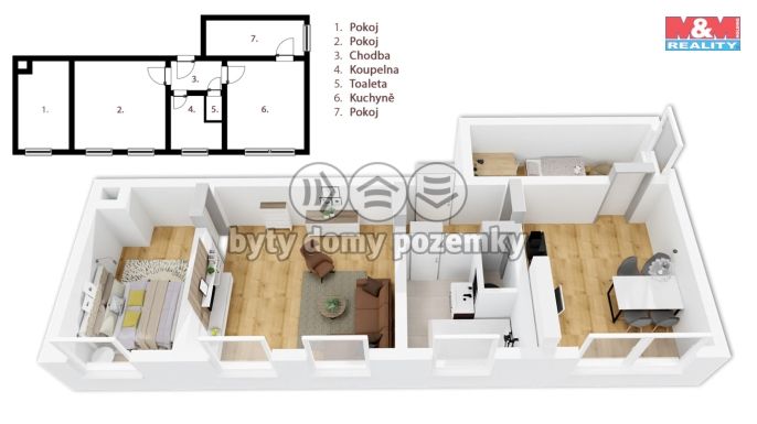 Prodej, Byt 3+1, Nové Město nad Metují