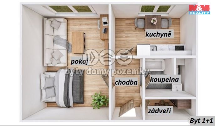 Pronájem, Byt 1+1, Žamberk