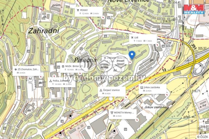 Pronájem, Byt 2+1, Chomutov