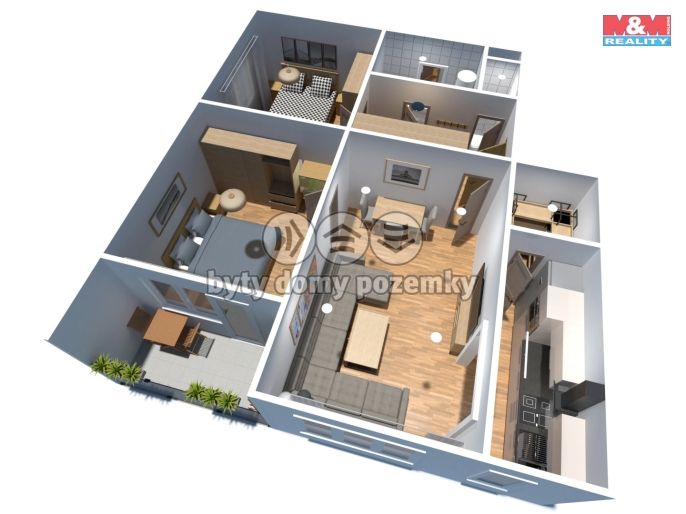 Prodej, Byt 3+1, Neveklov