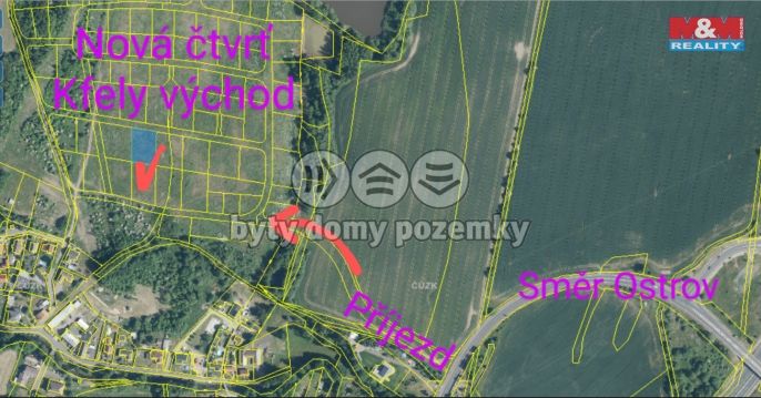 Prodej, Pozemek k bydlení, Ostrov