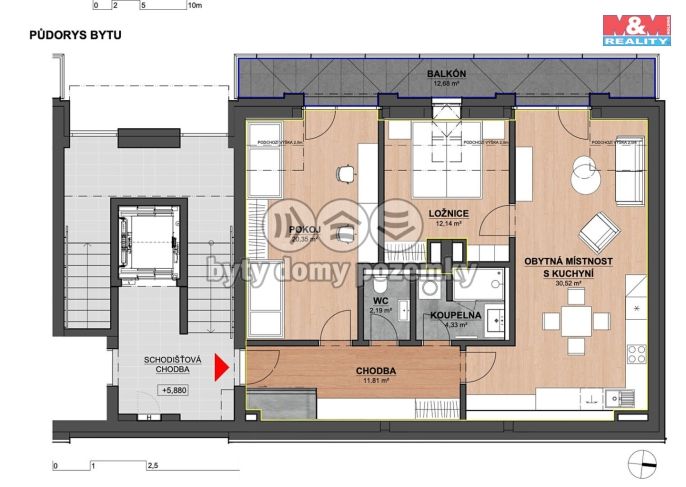 Prodej, Byt 3+kk, Brno