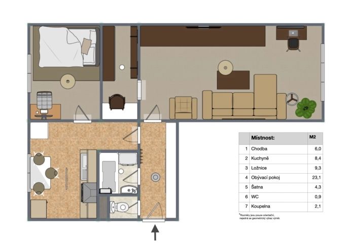 Prodej, Byt 2+1, Most
