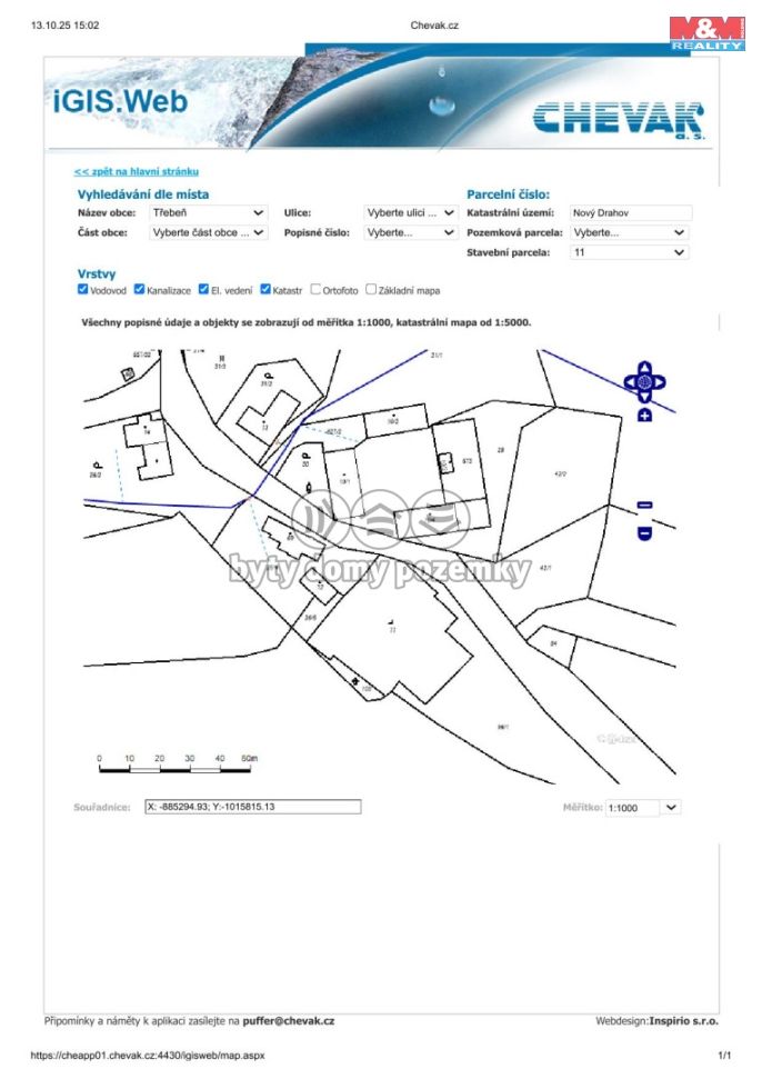 Prodej, Pozemek k bydlení, Třebeň